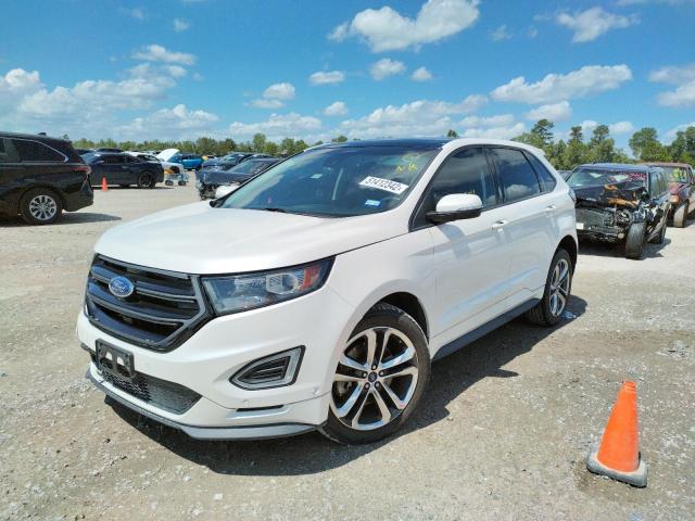 2FMTK4AP5FBB82453 - 2015 FORD EDGE SPORT WHITE photo 2