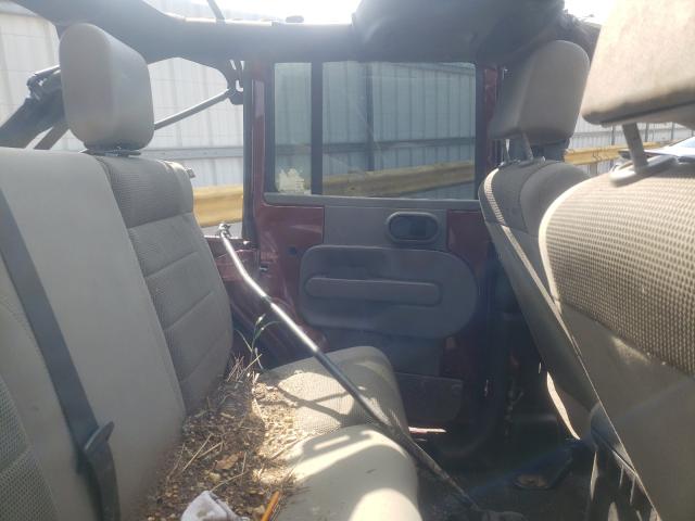 1J8GA59187L140528 - 2007 JEEP WRANGLER S 红色 照片 6