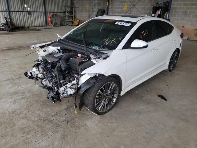 KMHD04LB6JU637406 - 2018 HYUNDAI ELANTRA SP WHITE photo 2