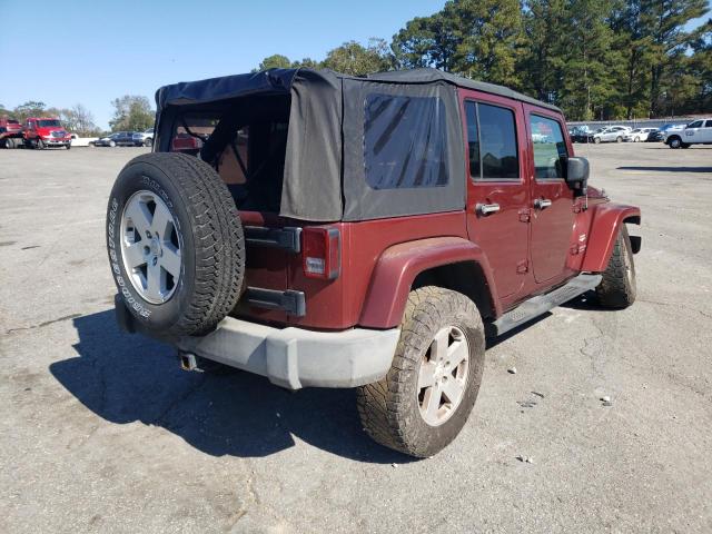 1J4GA59167L151030 - 2007 JEEP WRANGLER S MAROON photo 4