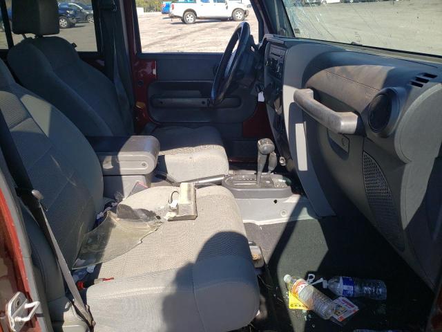 1J4GA59167L151030 - 2007 JEEP WRANGLER S MAROON photo 5