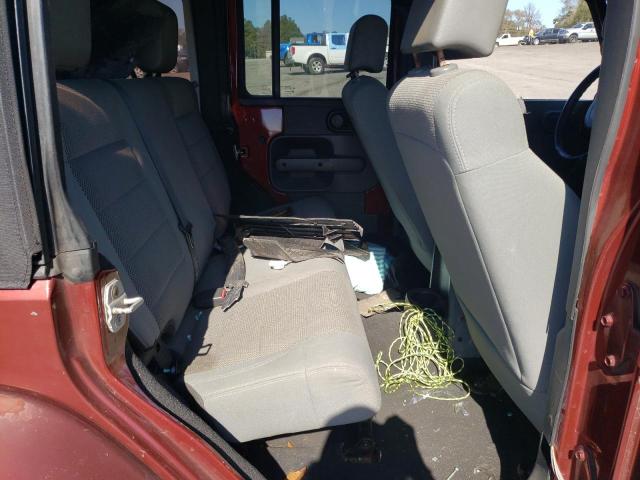 1J4GA59167L151030 - 2007 JEEP WRANGLER S MAROON photo 6