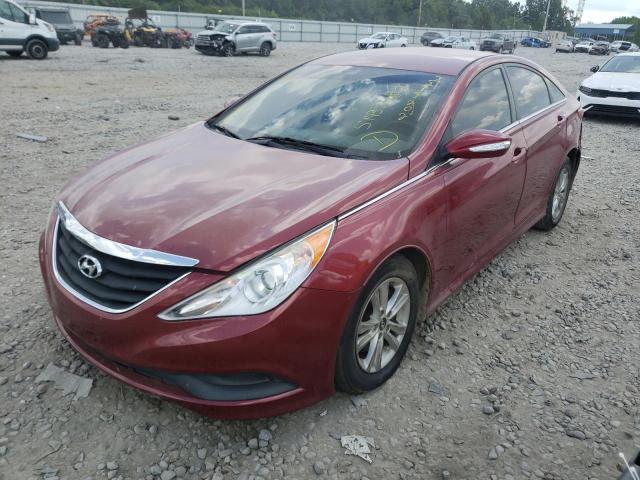 5NPEB4AC3EH924510 - 2014 HYUNDAI SONATA GLS MAROON photo 2