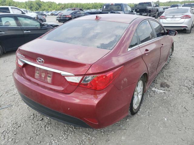 5NPEB4AC3EH924510 - 2014 HYUNDAI SONATA GLS MAROON photo 4