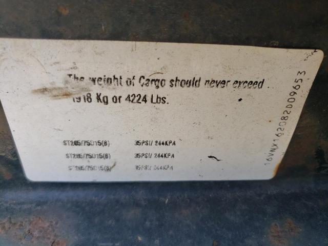 16VNX162082D09653 - 2008 UTILITY TRAILER BLACK photo 10