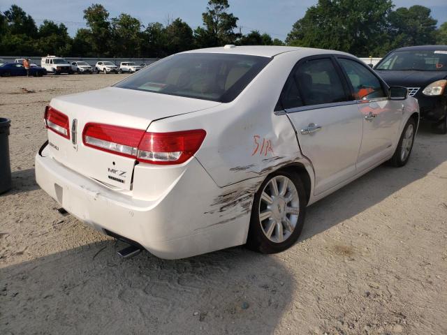 3LNDL2L31CR805810 - 2012 LINCOLN MKZ HYBRID WHITE photo 4