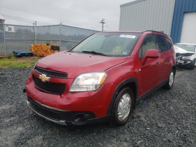 KL77P2EM7CK574943 - 2012 CHEVROLET ORLANDO LT BURGUNDY photo 2