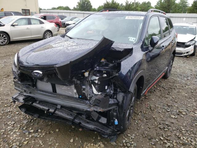 JF2SKARC1MH578736 - 2021 SUBARU FORESTER S BLUE photo 2