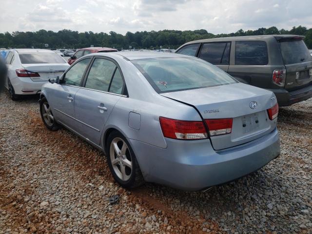 5NPEU46F06H140283 - 2006 HYUNDAI SONATA GLS BLUE photo 3