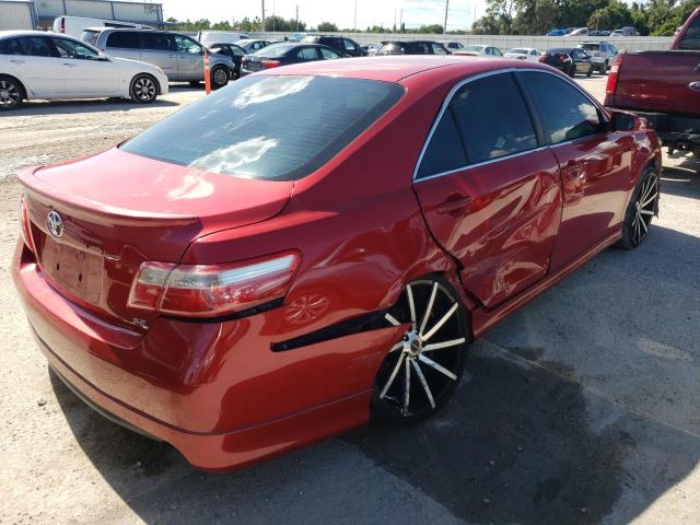 4T1BE46K68U252801 - 2008 TOYOTA CAMRY CE RED photo 4