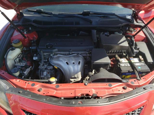 4T1BE46K68U252801 - 2008 TOYOTA CAMRY CE RED photo 7