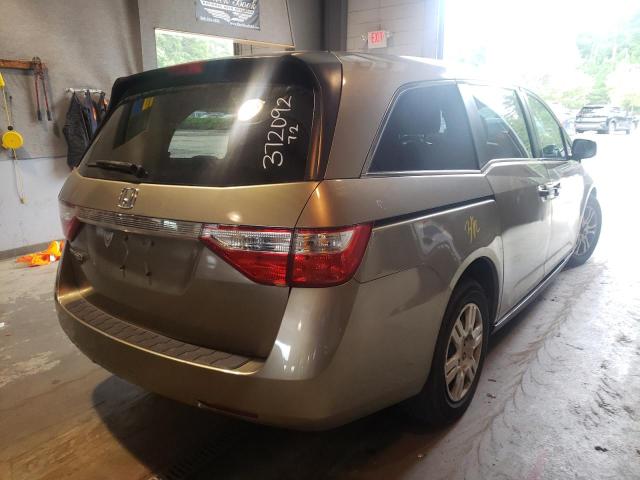 5FNRL5H29BB030460 - 2011 HONDA ODYSSEY LX BROWN photo 4