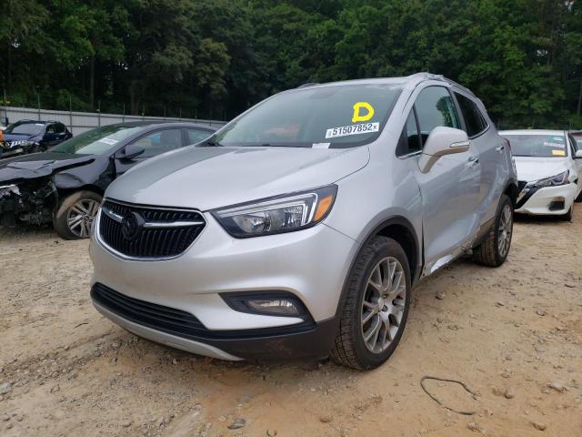 KL4CJ1SB2JB664587 - 2018 BUICK ENCORE SPO SILVER photo 2