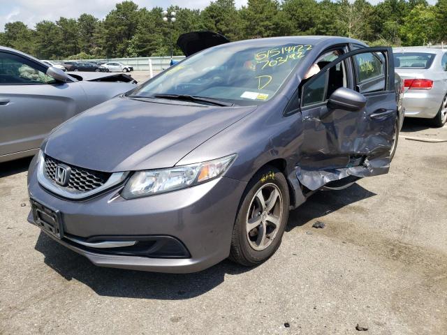 19XFB2F73FE703192 - 2015 HONDA CIVIC SE GRAY photo 2