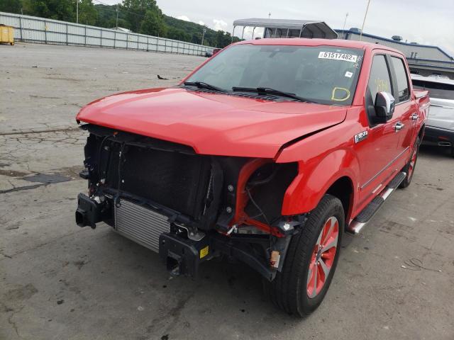 1FTEW1CP6KKC59019 - 2019 FORD F150 SUPER RED photo 2