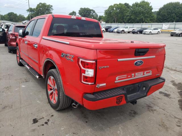 1FTEW1CP6KKC59019 - 2019 FORD F150 SUPER RED photo 3