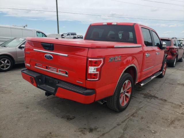 1FTEW1CP6KKC59019 - 2019 FORD F150 SUPER RED photo 4