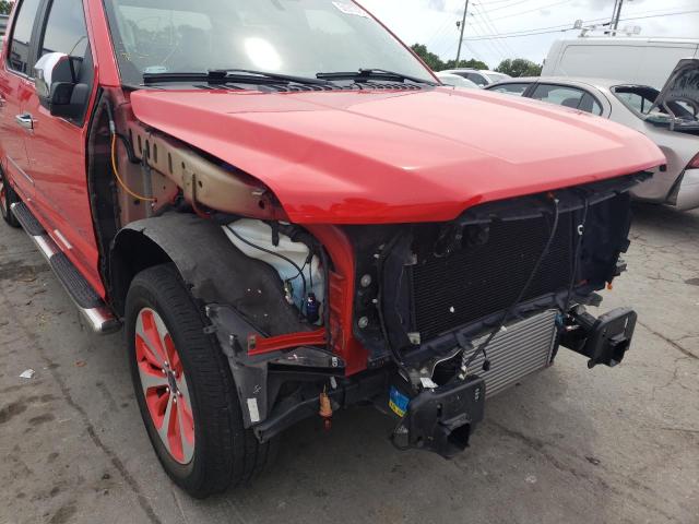 1FTEW1CP6KKC59019 - 2019 FORD F150 SUPER RED photo 9