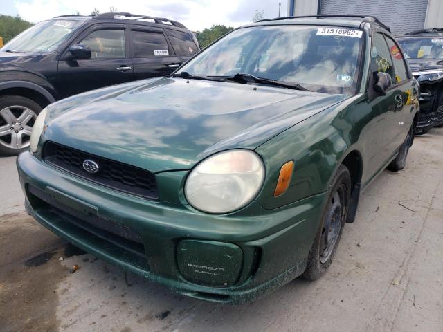 JF1GG65522G801188 - 2002 SUBARU IMPREZA GREEN photo 2