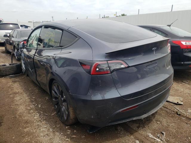 7SAYGDEF1NF453560 - 2022 TESLA MODEL Y رمادي صورة 3