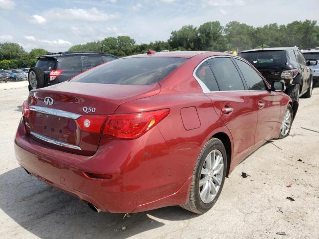 JN1EV7AR0GM344544 - 2016 INFINITI Q50 PREMIU RED photo 4