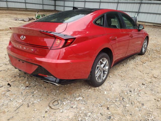 5NPEF4JA9MH084296 - 2021 HYUNDAI SONATA SEL RED photo 4