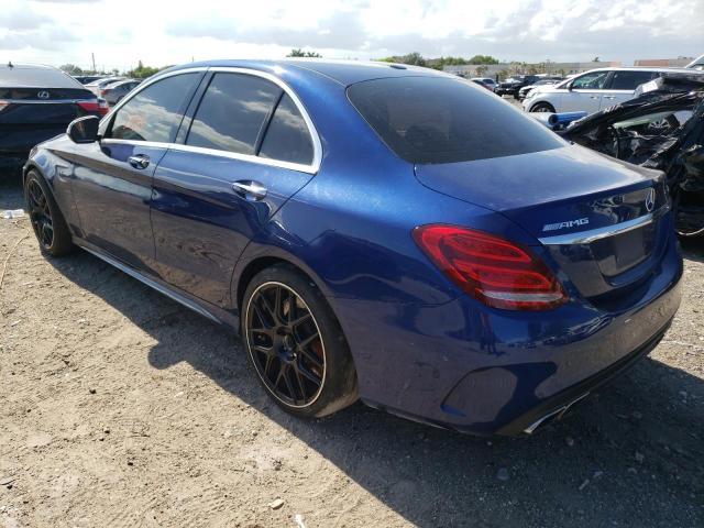 55SWF8HB4JU266278 - 2018 MERCEDES-BENZ C 63 AMG-S BLUE photo 3