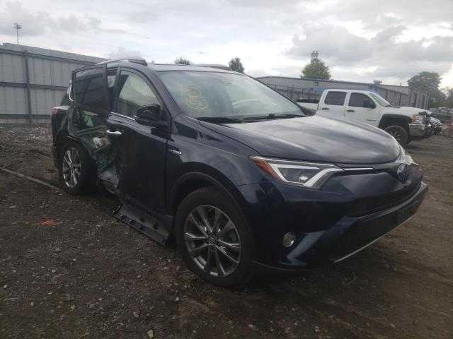 JTMDJREV6JD207185 - 2018 TOYOTA RAV4 HV LI BLUE photo 1