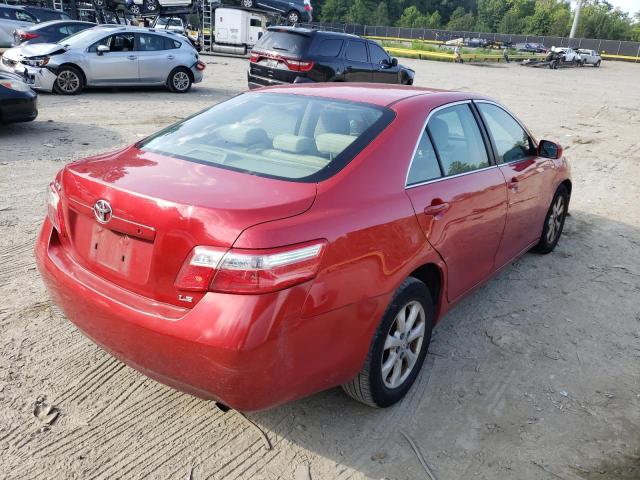 4T1BE46K88U242612 - 2008 TOYOTA CAMRY CE RED photo 4