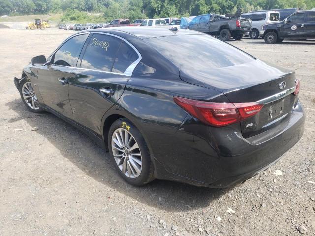 JN1EV7AR5JM439754 - 2018 INFINITI Q50 LUXE BLACK photo 3