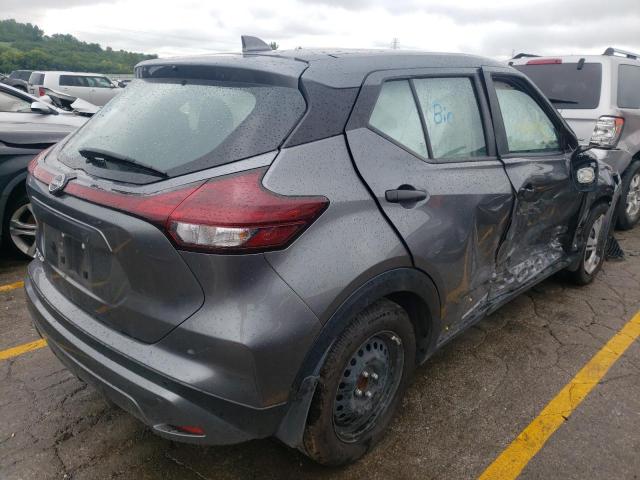 3N1CP5BV8NL478372 - 2022 NISSAN KICKS S GRAY photo 4