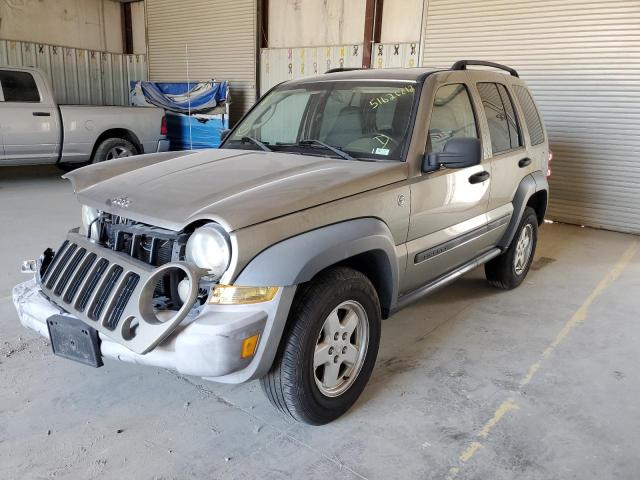 1J4GL48K16W130596 - 2006 JEEP LIBERTY SP BEIGE photo 2