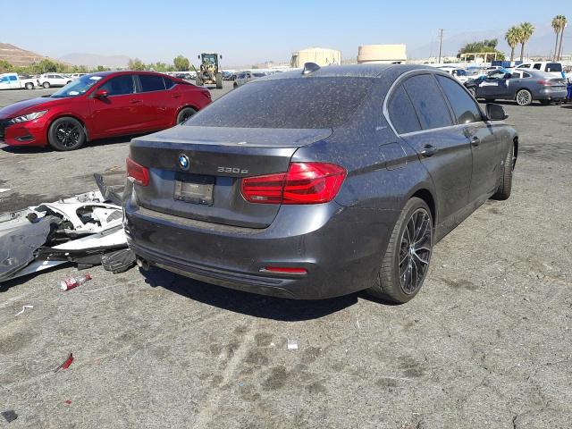 WBA8E1C37HA156393 - 2017 BMW 330E BLACK photo 4