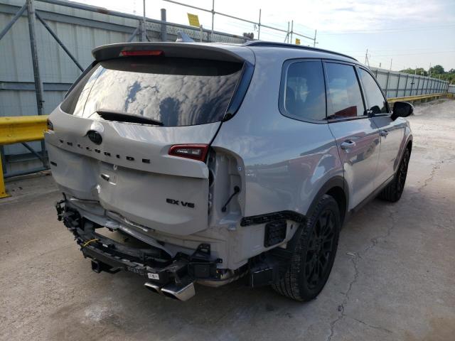 5XYP3DHC0MG155630 - 2021 KIA TELLURIDE GRAY photo 4