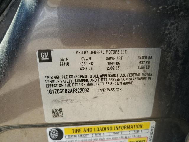 1G1ZC5EB2AF322992 - 2010 CHEVROLET MALIBU 1LT 灰色 照片 10