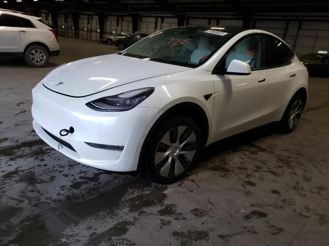 5YJYGDEE9LF044840 - 2020 TESLA MODEL Y Белый фото 2