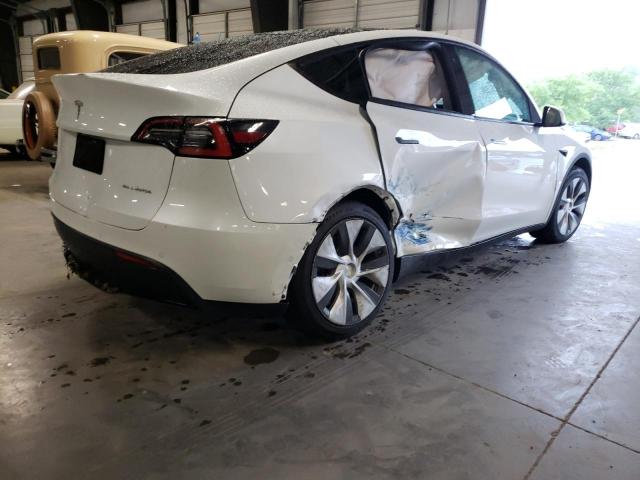 5YJYGDEE9LF044840 - 2020 TESLA MODEL Y Белый фото 4