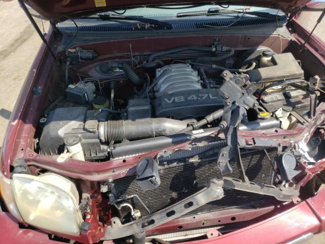 5TBRT34164S450010 - 2004 TOYOTA TUNDRA MAROON photo 7