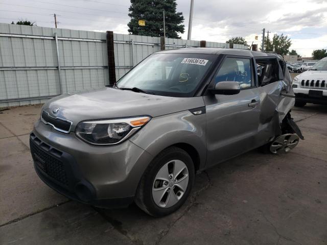 KNDJN2A22E7069448 - 2014 KIA SOUL GRAY photo 2