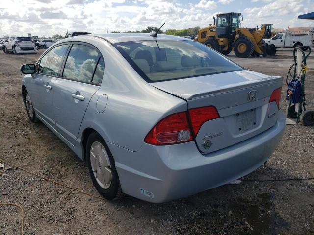 JHMFA36226S005911 - 2006 HONDA CIVIC HYBR BLUE photo 3