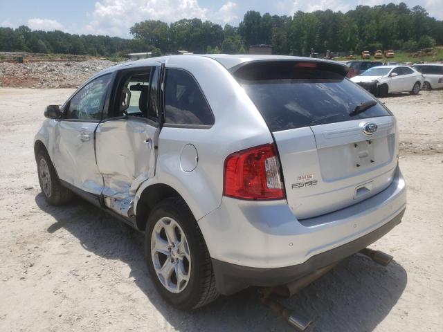 2FMDK3JC5DBE16065 - 2013 FORD EDGE SEL SILVER photo 3