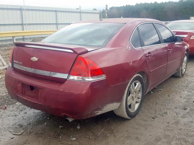 2G1W0581869196236 - 2006 CHEVROLET IMPALA LTZ MAROON photo 4