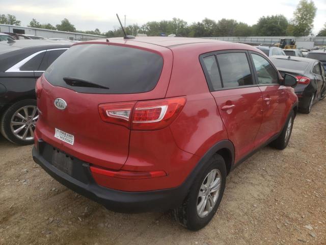 KNDPB3A24B7084845 - 2011 KIA SPORTAGE L RED photo 4