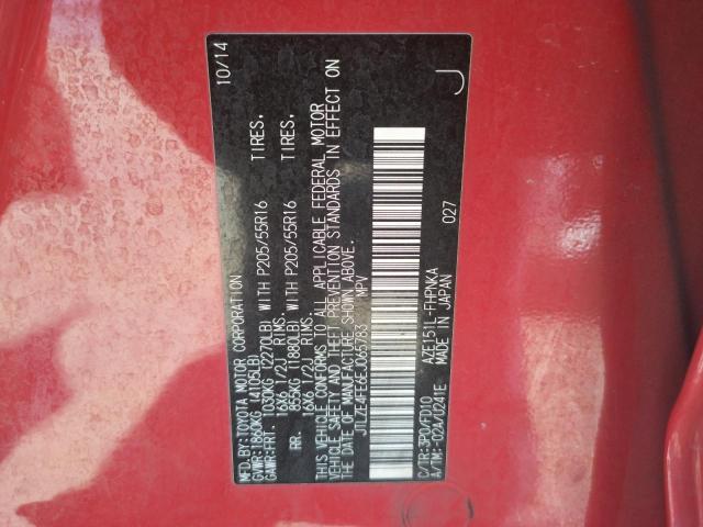 JTLZE4FE6EJ065783 - 2014 TOYOTA SCION XB 红色 照片 10