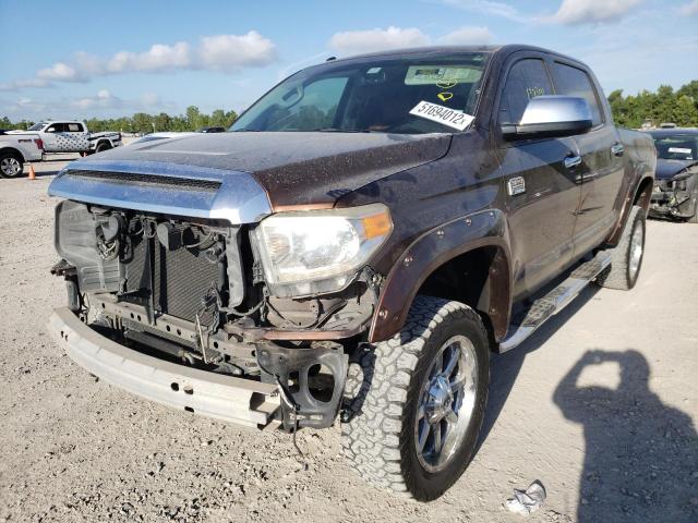 5TFAW5F10EX383579 - 2014 TOYOTA TUNDRA CRE ORANGE photo 2