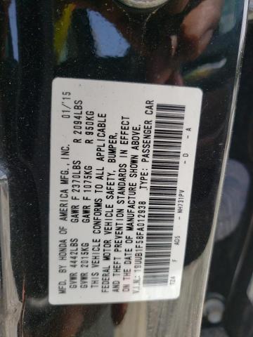 19UUB1F58FA012938 - 2015 ACURA TLX TECH BLACK photo 10