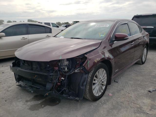 4T1BD1EB2DU017731 - 2013 TOYOTA AVALON HYB BURGUNDY photo 2