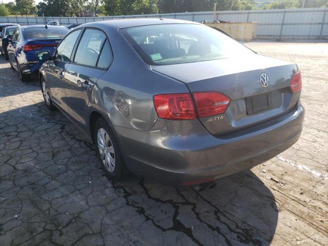 3VW1K7AJ4CM314795 - 2012 VOLKSWAGEN JETTA BASE 灰色 照片 3