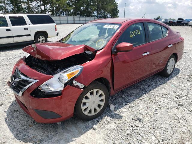 3N1CN7AP9JL879864 - 2018 NISSAN VERSA S RED photo 2