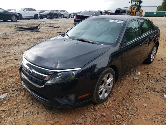 3FAHP0HA9CR315000 - 2012 FORD FUSION SE BLACK photo 2